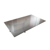 Brushed steel coffee table space age