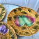 Set of 6 dessert plates in Sarreguemines slurry 60s