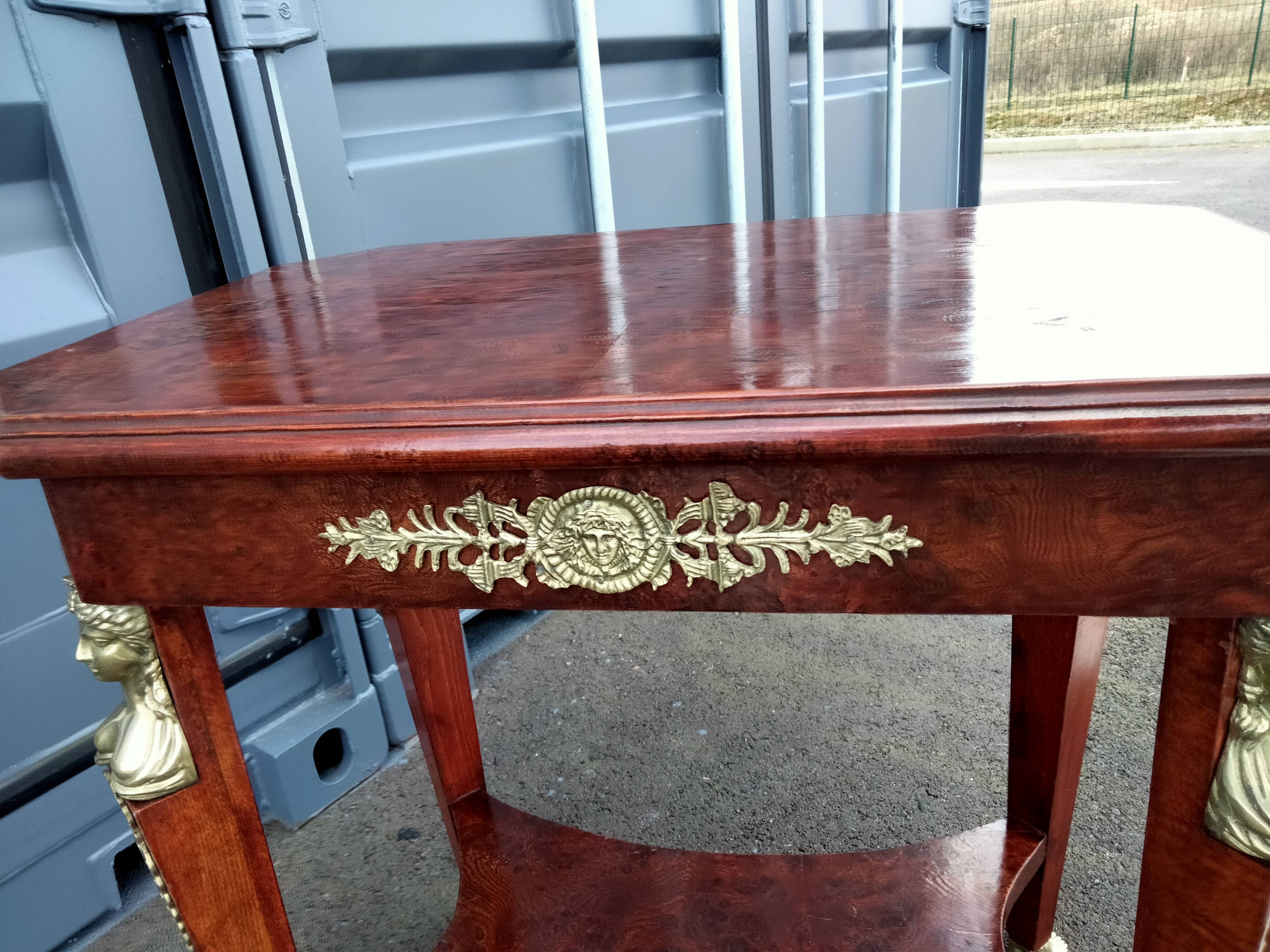 Table gueridon old decoration bronze empire
