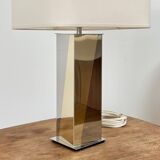 Lampe chrome et métal doré