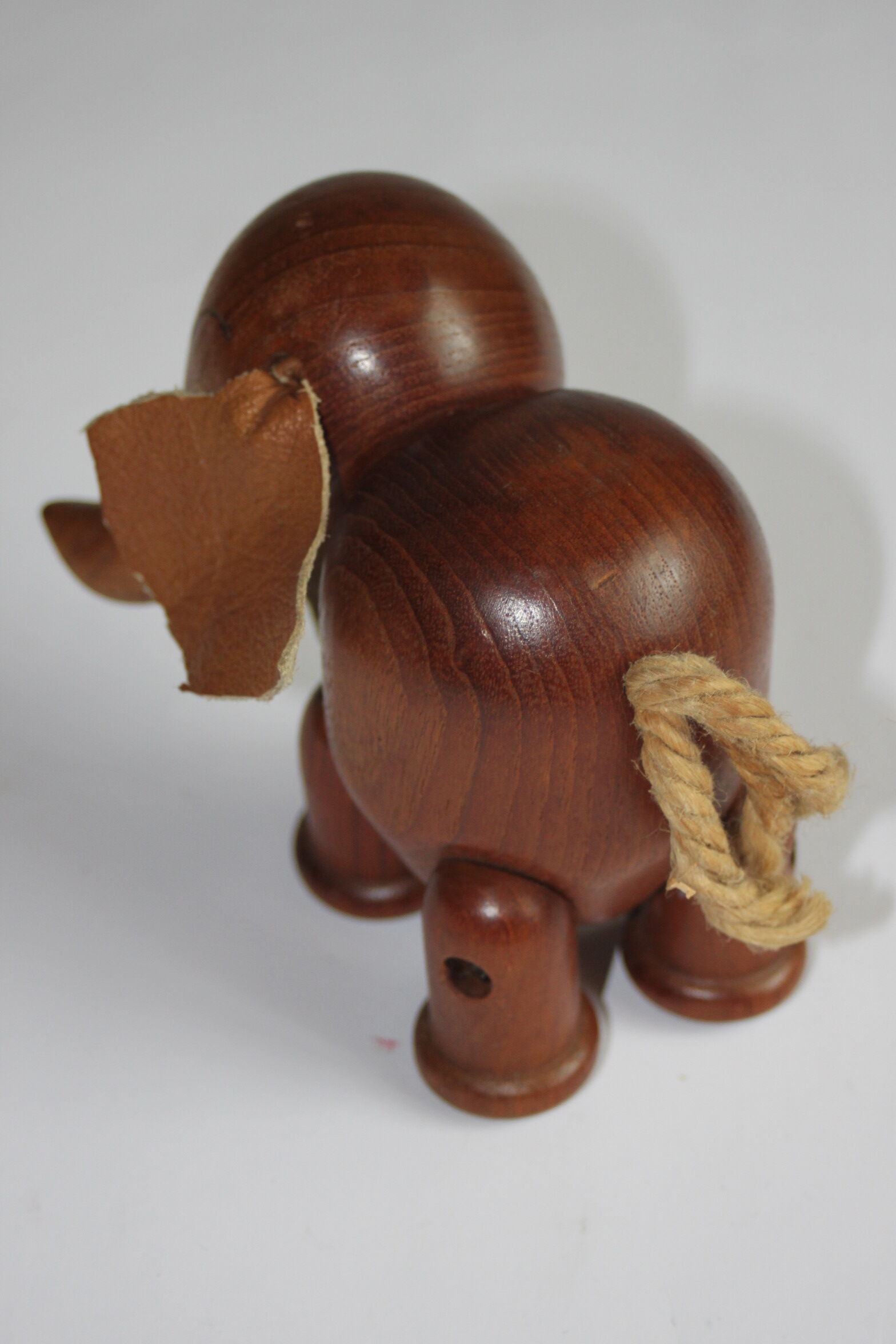 Teak wooden elephant toy by Arne Basse, Denmark 1960s.