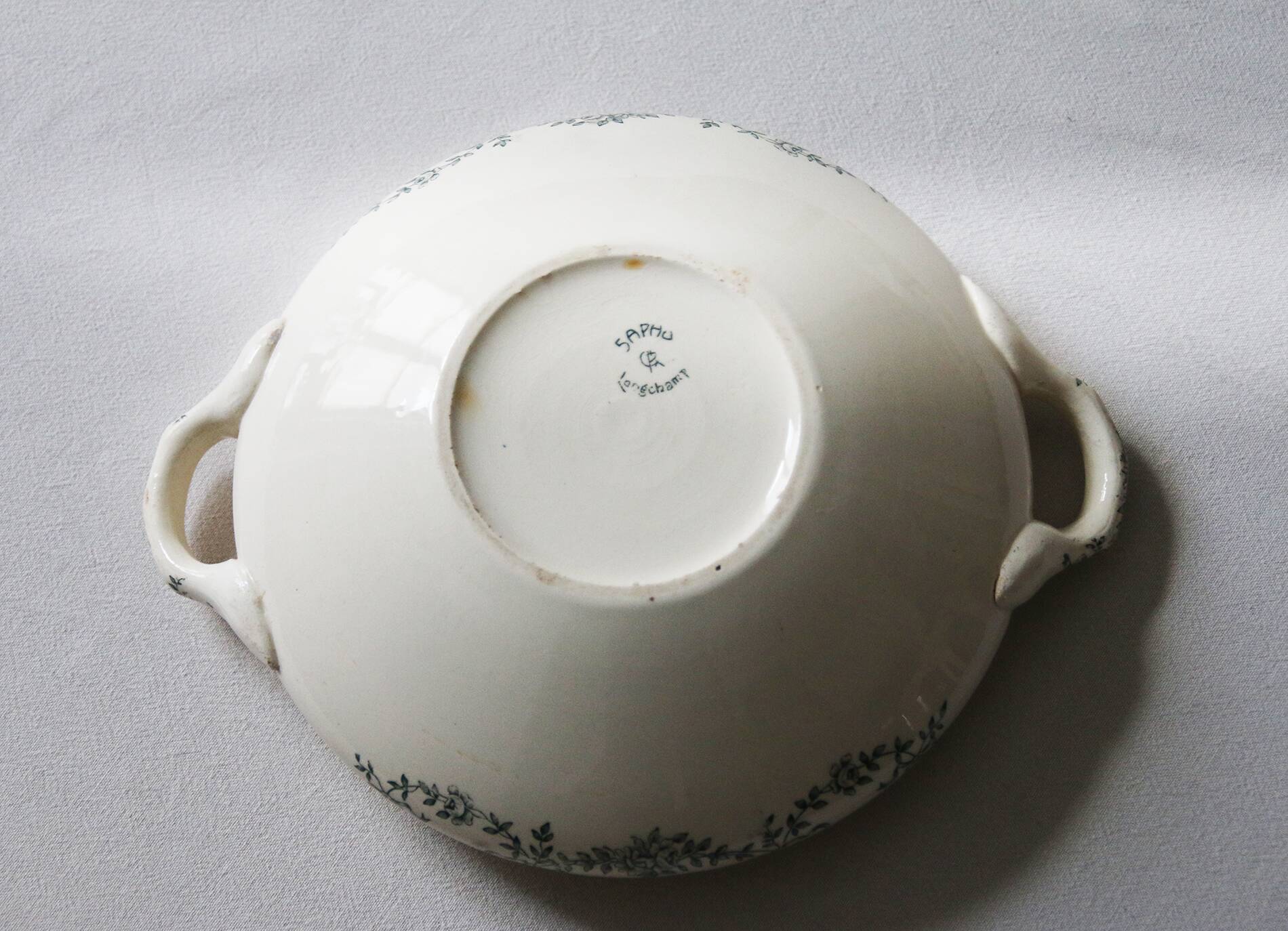 Soup tureen/Salad bowl model Sapho Longchamp Terre de Fer Robert Charbonnier