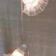 Suspension with 3 glass tulips - mid 20th century.
