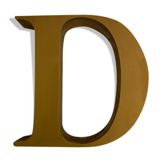 Beautiful vintage metal letter.D.