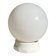 Plafonnier boule en opaline, Art Déco/industriel — années 1930-1950