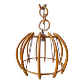 Suspension en rotin dans le goût de Louis Sognot, 1960