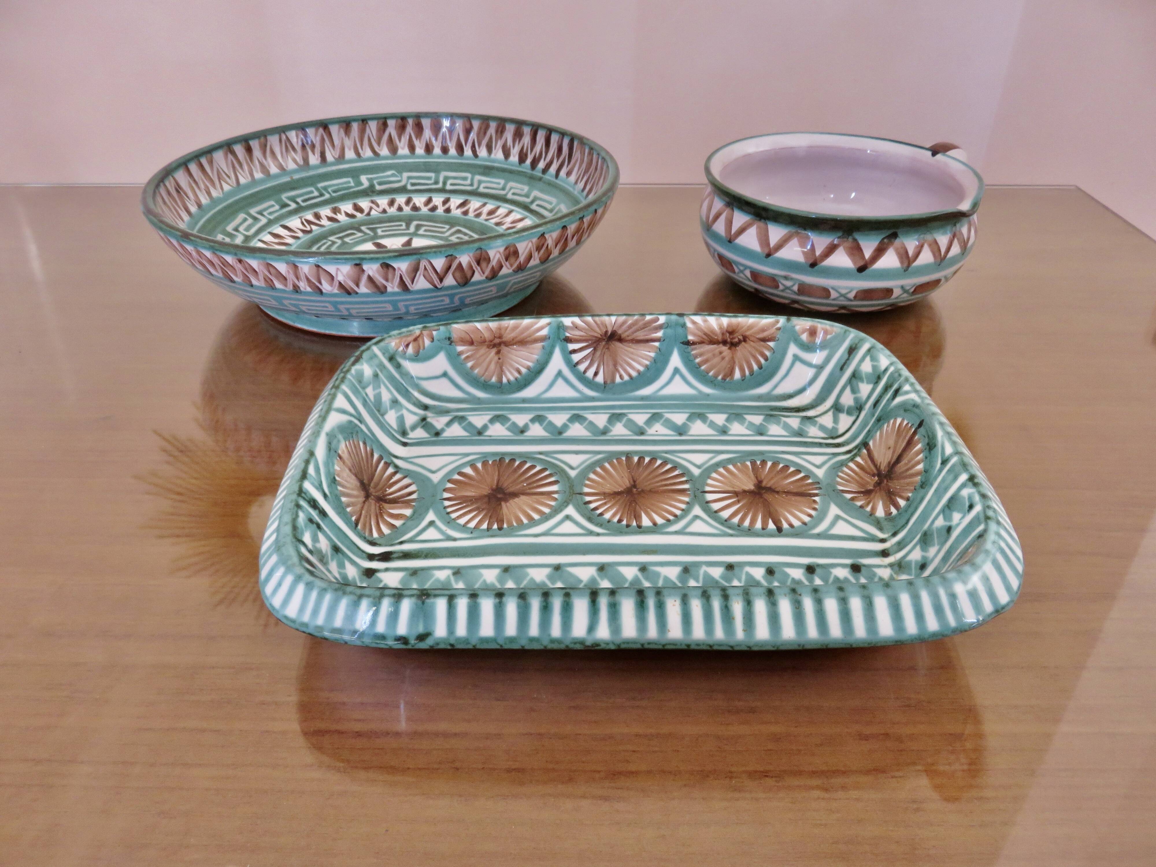 Robert Picault, glazed ceramic dish, signed, 1950s-1960s