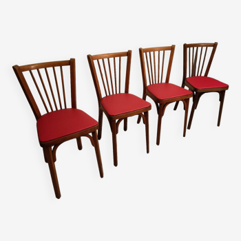 Série de 4 chaises bistrot Baumann n°153