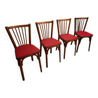 Set of 4 Baumann bistro chairs n°153