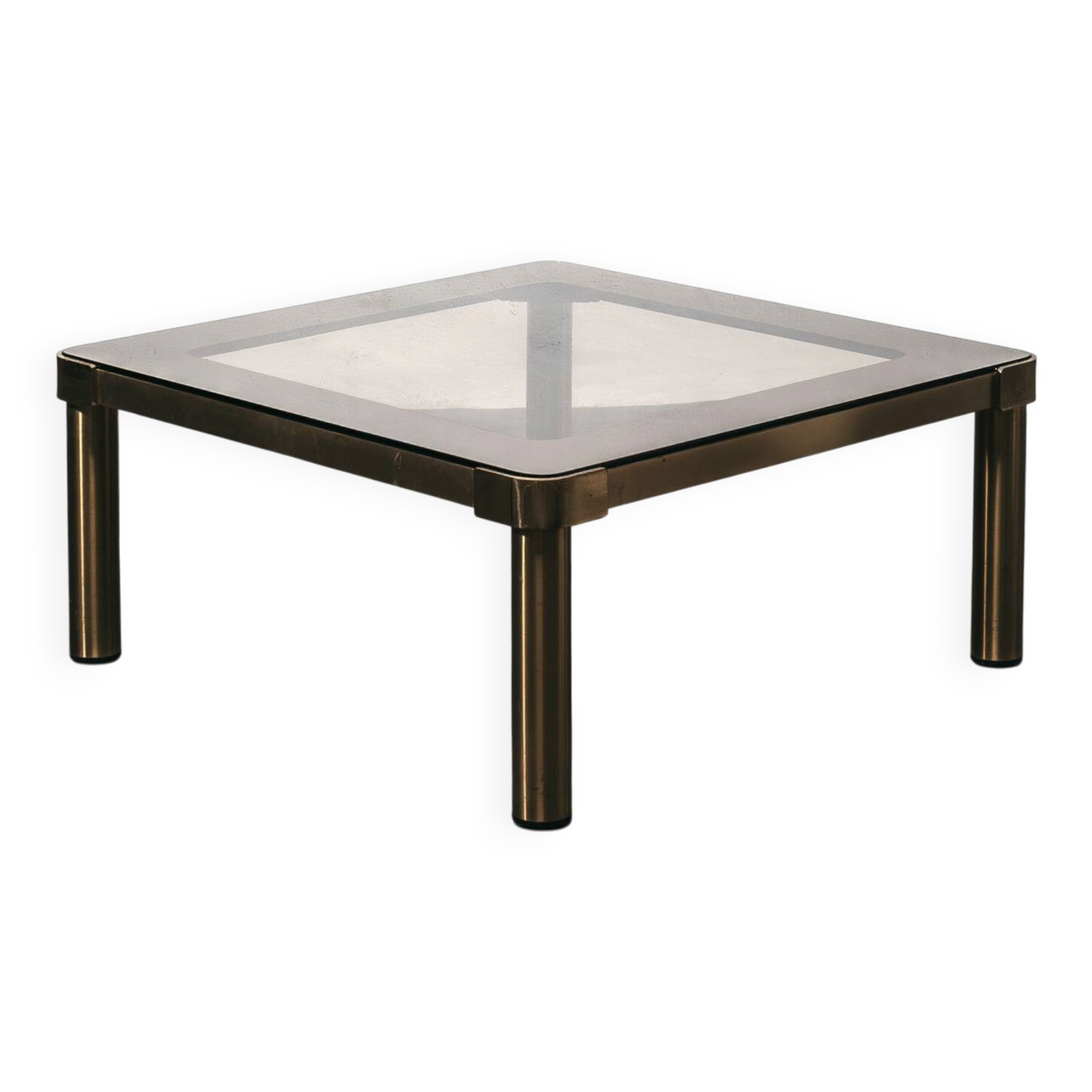 Coffee Table Basso Vintage Ottone Hollywood Regency Anni ‘70