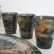 Ensemble 1950 plateau carafe & verres vintage ceramique monaco monacera 50s