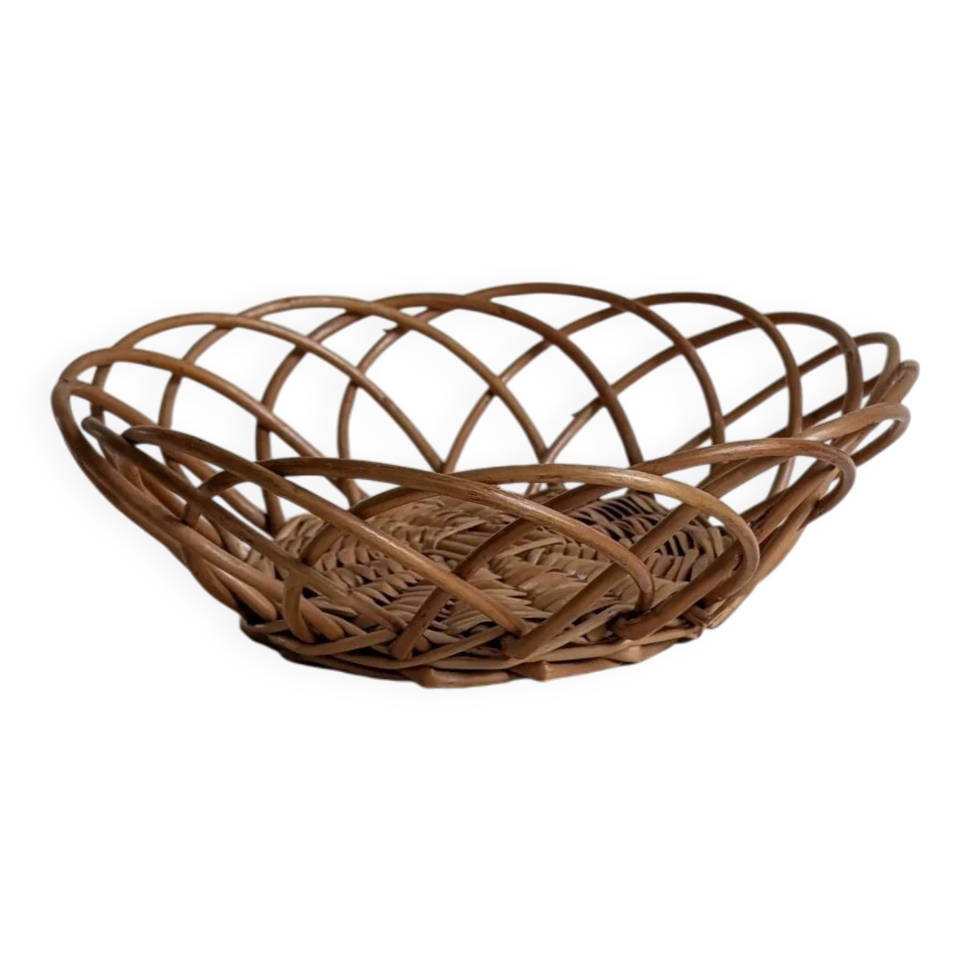 Vintage woven wicker basket