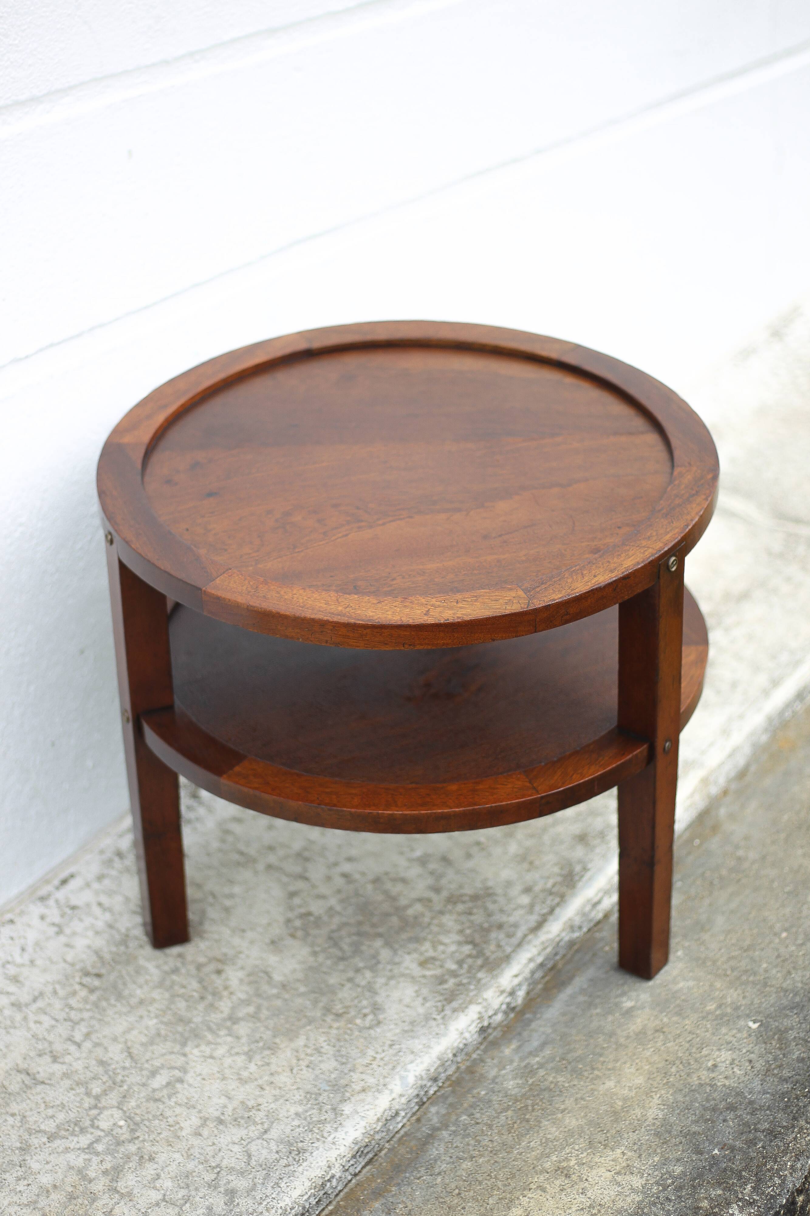 Art Deco style wooden coffee table, vintage wooden table, living room table