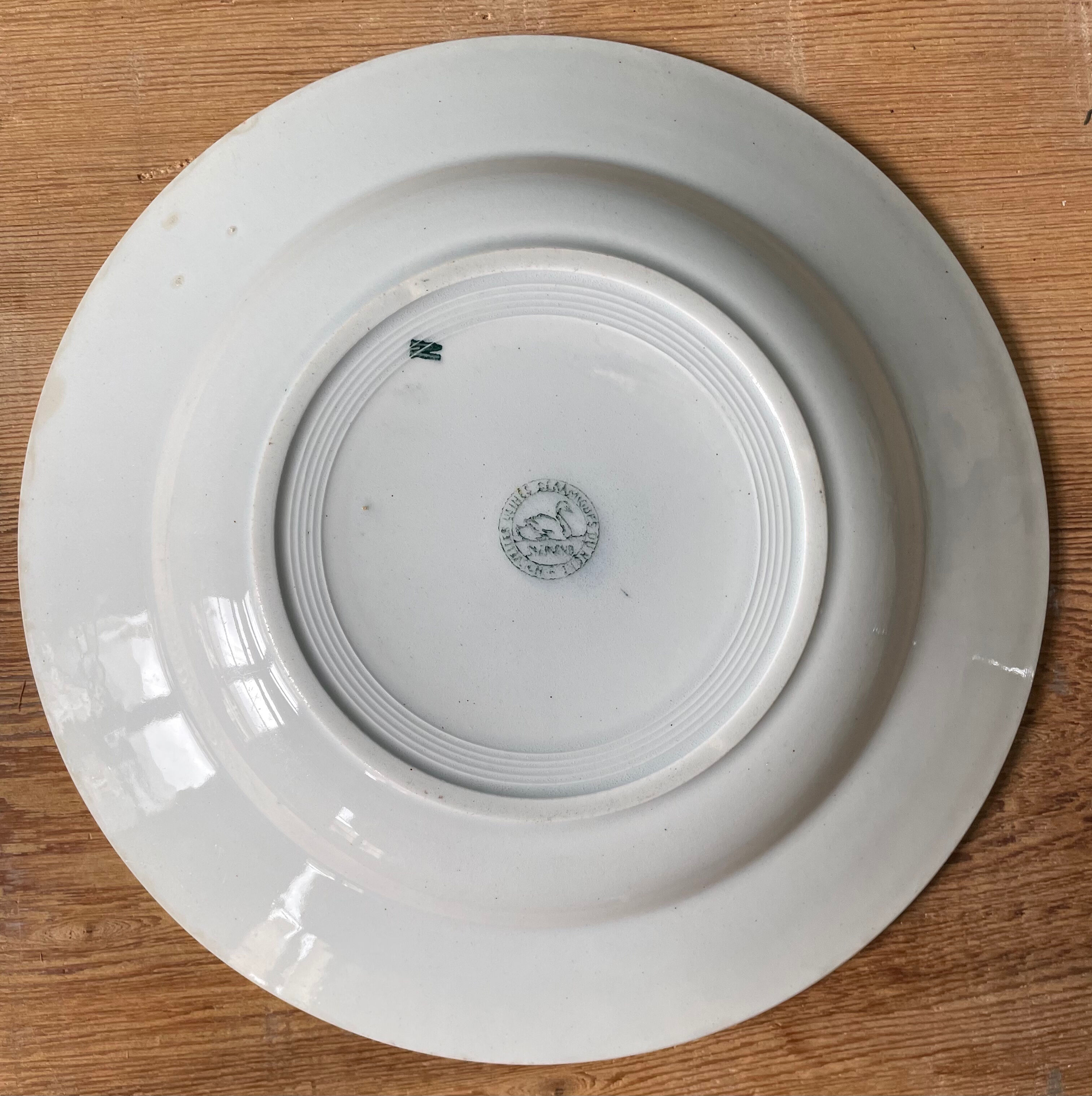 Set of 4 old hollow plates St Amand Terre de Fer