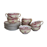 Seven cups and seven Theodore Haviland saucers