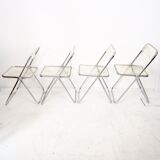 Suite of 4 Plia chairs by Giancarlo Piretti for castelli