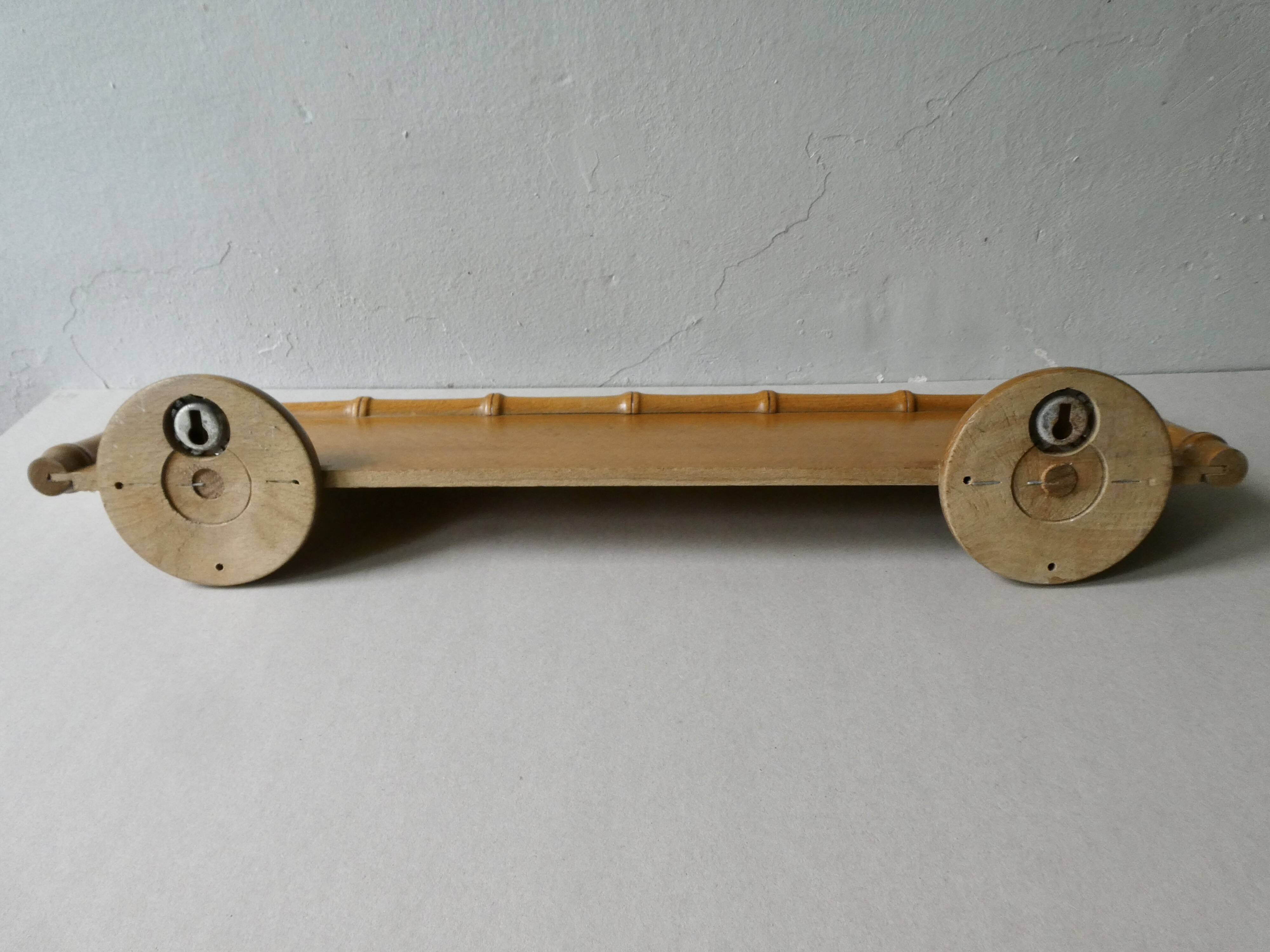 Wooden wall shelf, imitating bamboo