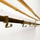 Porte-manteau en métal et bambou, années 1960
