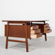 Midcentury Danish desk known Model 75 in teak by Omann Jun 1960s
