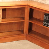 Library corner oak shelf