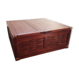 Table basse coffre acajou