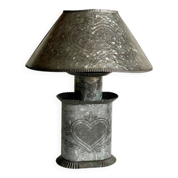 Heart Lamp Zinc Vintage