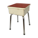 Tabouret coffre en formica vintage