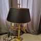 Three-light bouillotte lamp in bronze, Empire style.