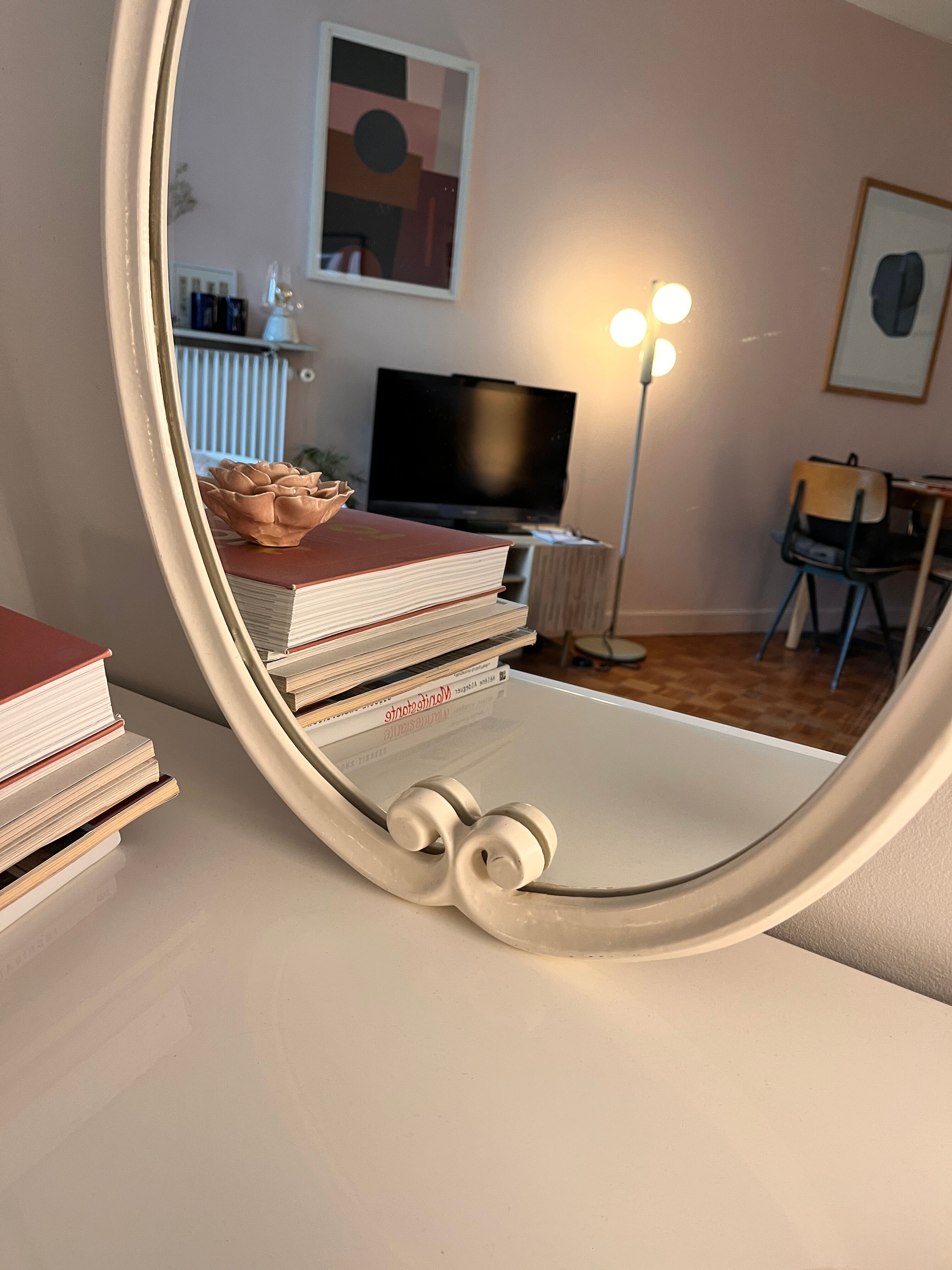 Cast iron mirror