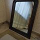 mirror carved wooden semi-circle frame 60x70cm