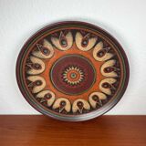 Large vintage ceramic wall plate from KMK Keramik Manufaktur Kupfermühle, 1970s.