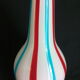 Carlo Moretti vase murano glass blown to the mouth, bottle shape
