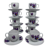 10 cups and saucers 1970