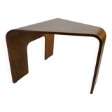 Scandinavian coffee table in curved wood 1970