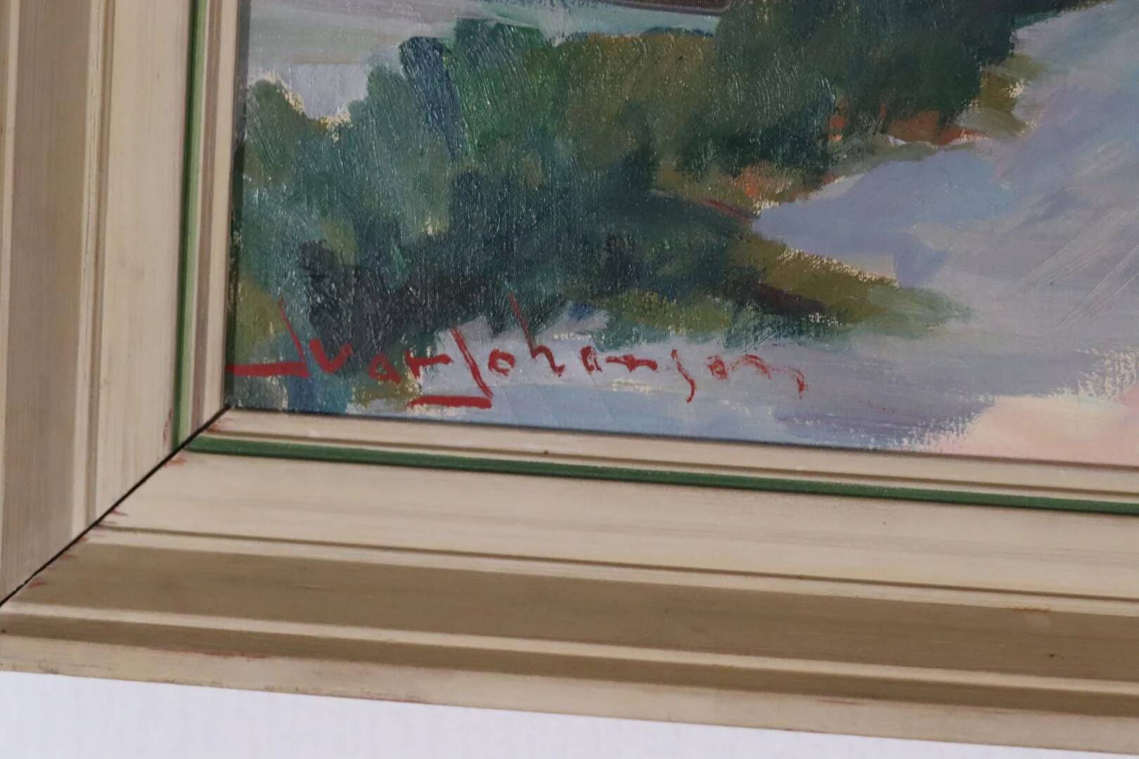 « Scène de village » par Alvar Johansson
