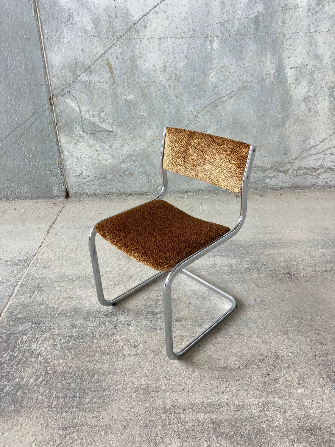 Leopard chrome chair, Arrben Italy, vintage 1970s