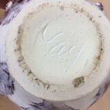 Vintage ceramic organic vase, signed