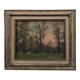 Oil on cardboard by J. Berges undergrowth offered to Guillot de Raffaillac