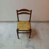 Set of 3 wooden dining chairs