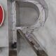9 lettres industrielles lumineuses