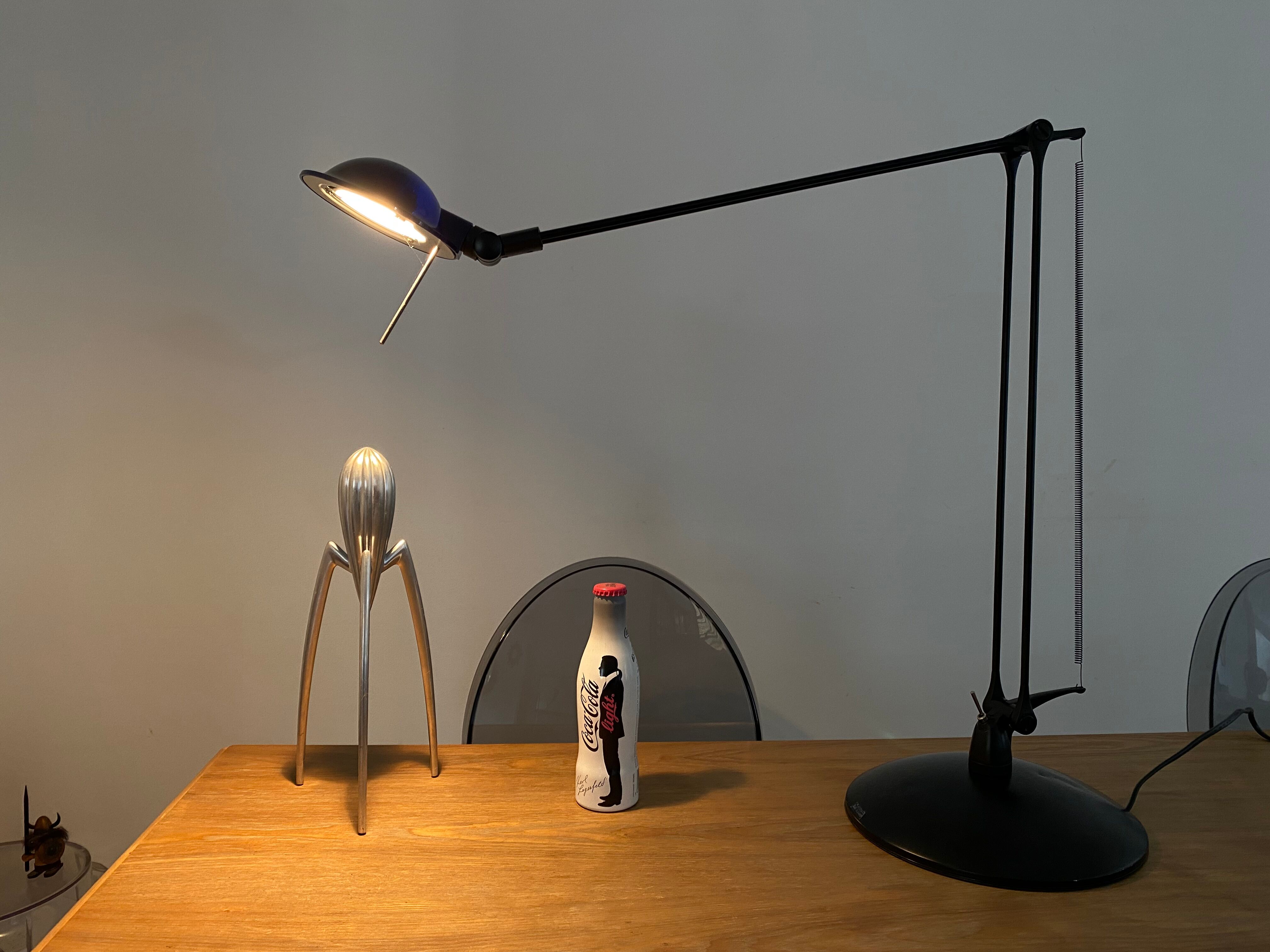 Large desk lamp manade France design Philippe Stephant vintage 90