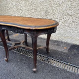 Superb antique piano bench from the late 19th century, Louis XV style