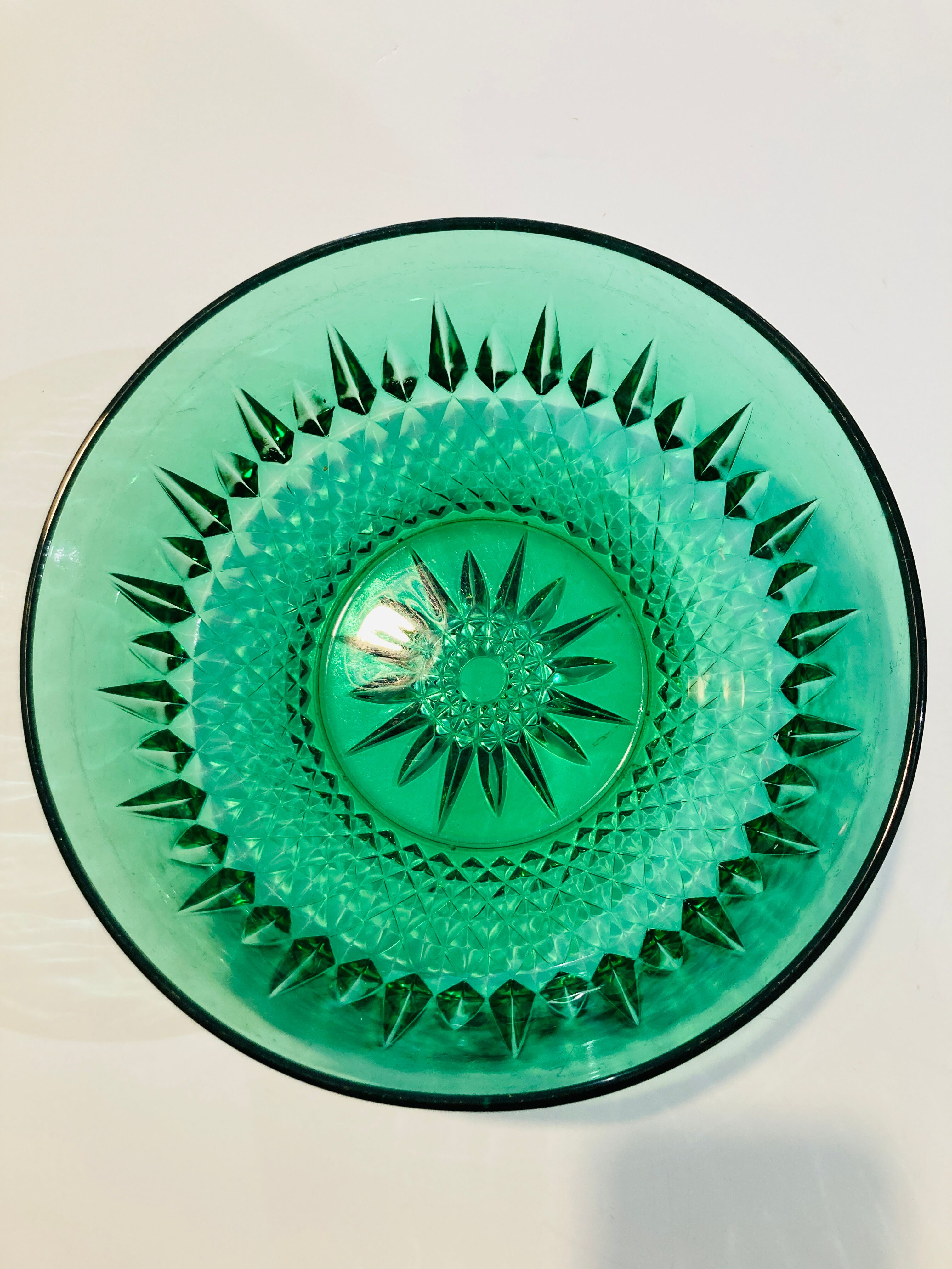 GREEN GLASS BOWL 60S - RETRO-KITCHEN-VINTAGE