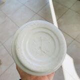 White vintage vase in opal glass