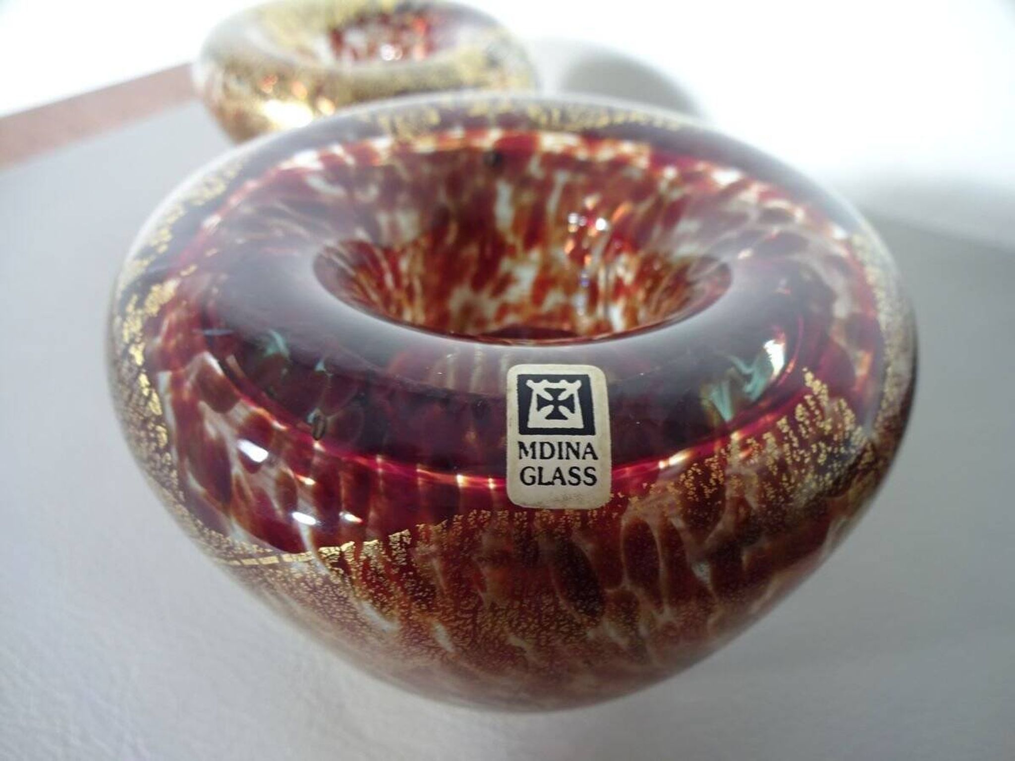 Maltese Glass Ashtrays from Mdina, 1960s, Set of 2