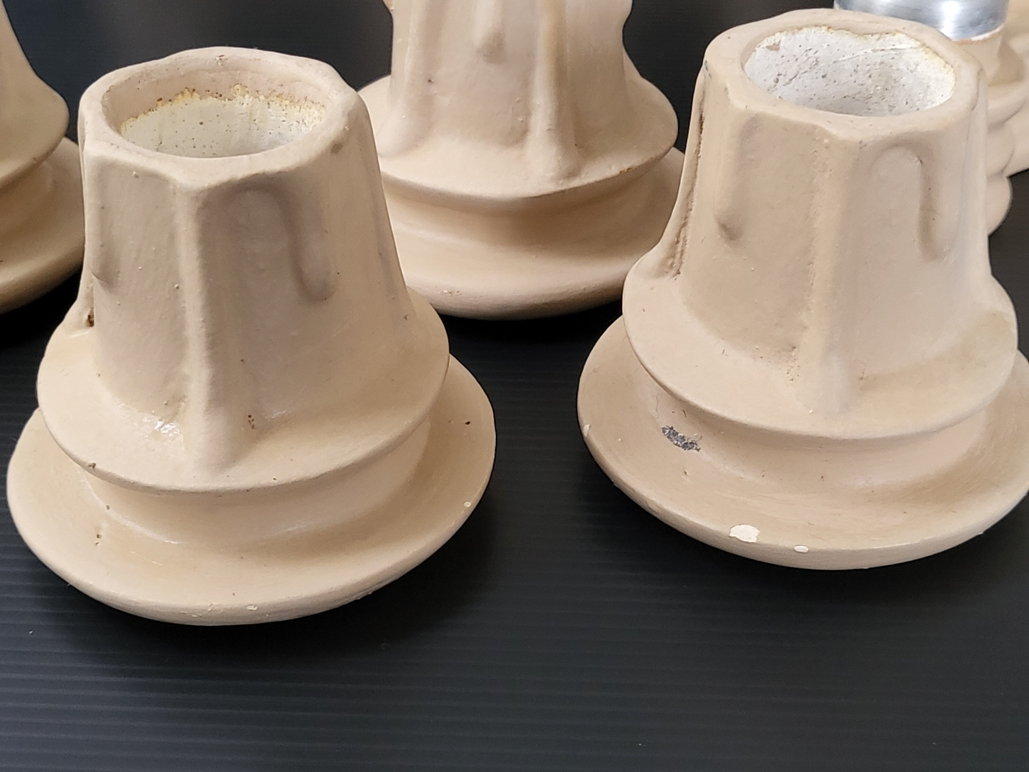 Paire d'appliques en plâtre 1940 vintage