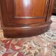 Corner cabinet from the Louis-Philippe period – Flamed mahogany and veined grey marble