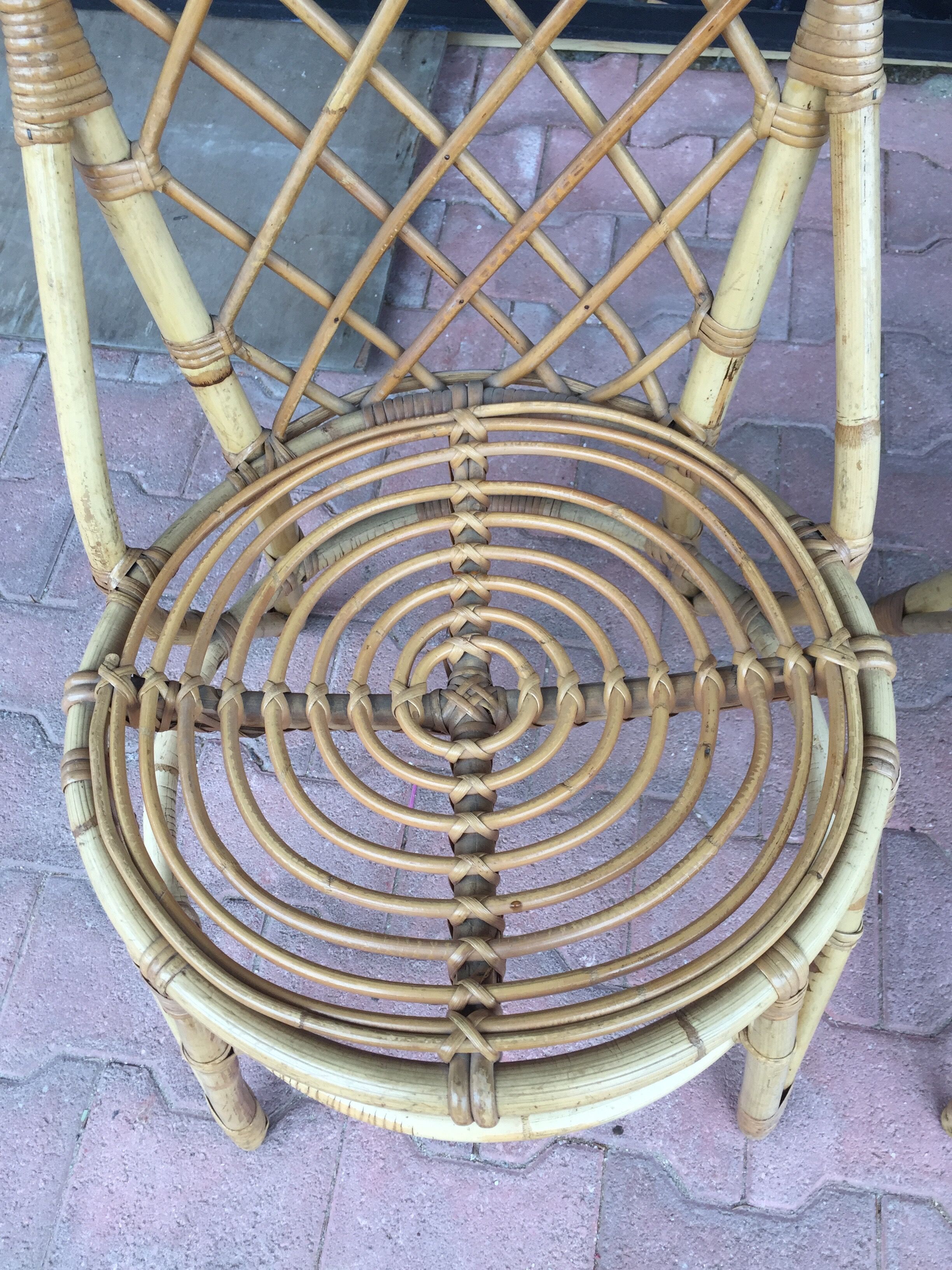 Pair of rattan chairs
