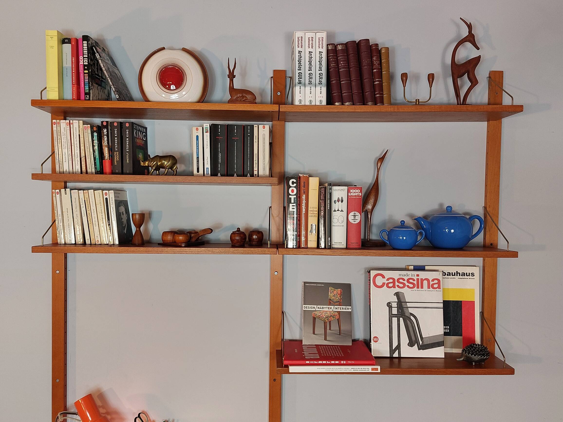 Rival Scandinavian shelves & wall secretary by Kjell Riise, 1960s