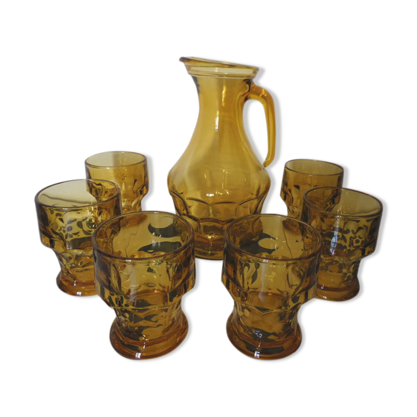 Amber glass orangeade service